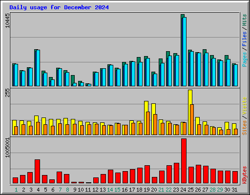 Daily usage for December 2024