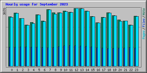 Hourly usage for September 2023