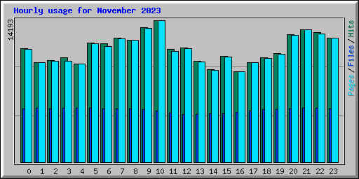 Hourly usage for November 2023