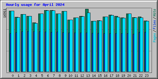Hourly usage for April 2024