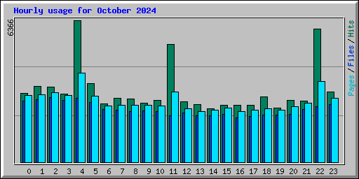 Hourly usage for October 2024