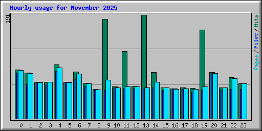 Hourly usage for November 2025