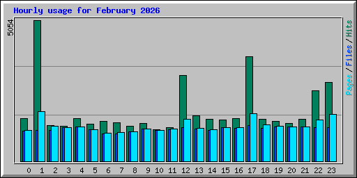 Hourly usage for February 2026